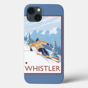 Downhhill Snow Skier - Whistler, BC Canada iPhone 13 Case