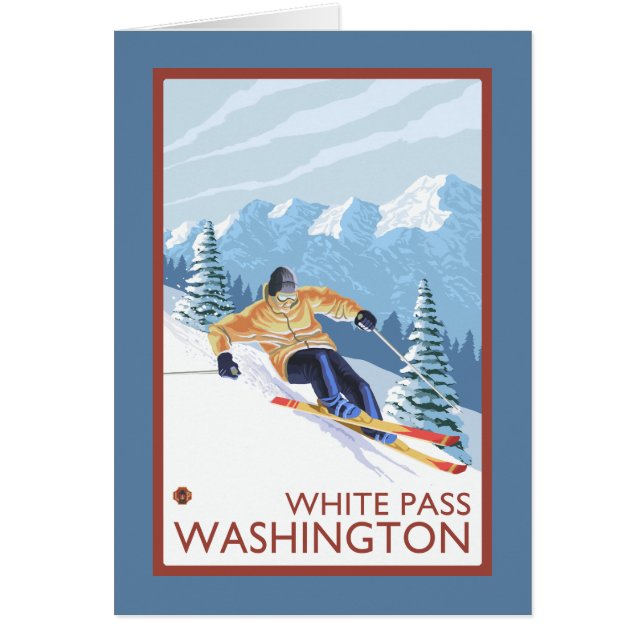 Downhhill Snow Skier - White Pass, Washington (Front)