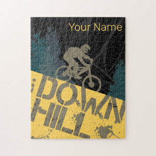 Downhill Biker For Dirt And Bicycle Vintage MTB Jigsaw Puzzle