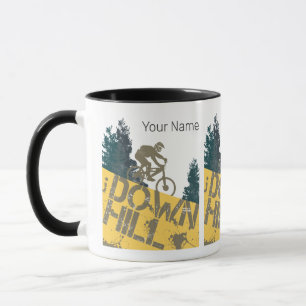 Downhill Biker For Dirt And Bicycle Vintage MTB Mug
