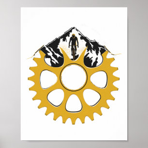 Downhill Biking Mountain Bike Mtb Cool Hobby For M Poster