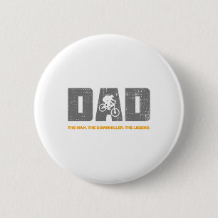 Downhill Dad And Downhill Mountain Biking For Down 2 Inch Round Button