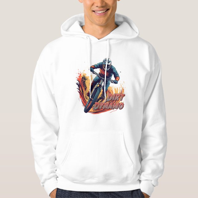 Downhill Graphic and Text Hoodie (Front)
