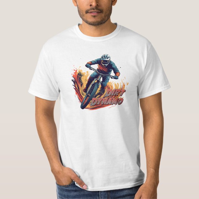 Downhill Graphic and Text T-Shirt (Front)