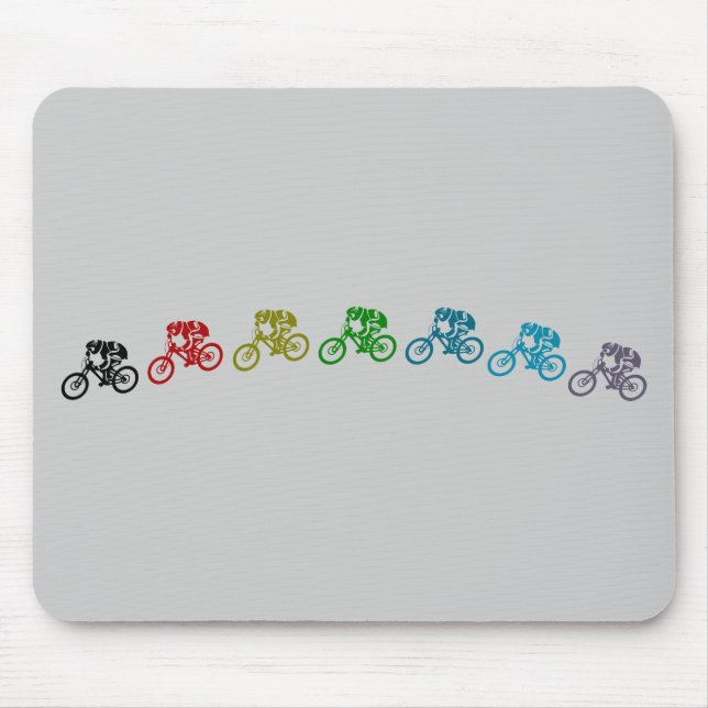 Downhill mountain bike jump mouse pad (Front)