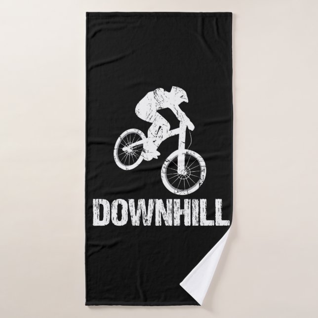 Downhill Mountain Biker Bath Towel (Bath Towel)