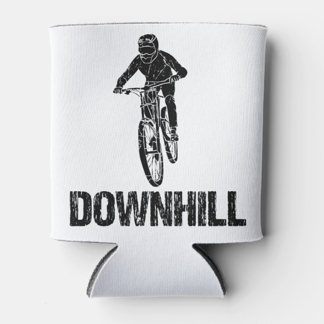 Downhill Mountain Biker Can Cooler (Front)
