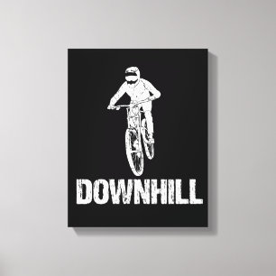 Downhill Mountain Biker Canvas Print
