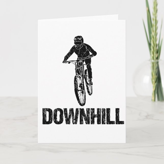 Downhill Mountain Biker Card (Front)