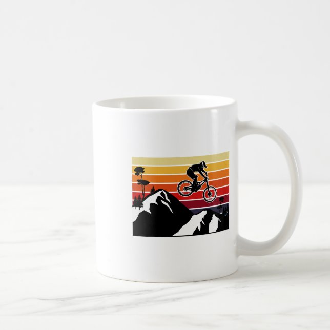 Downhill Mountain Biker Dh Mtb Downhill Mountain B Coffee Mug (Right)