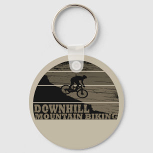downhill mountain biking keychain