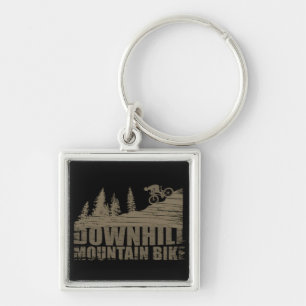 downhill mountain biking keychain