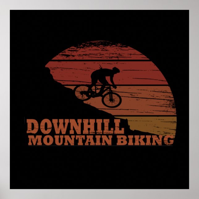 downhill mountain biking poster (Front)
