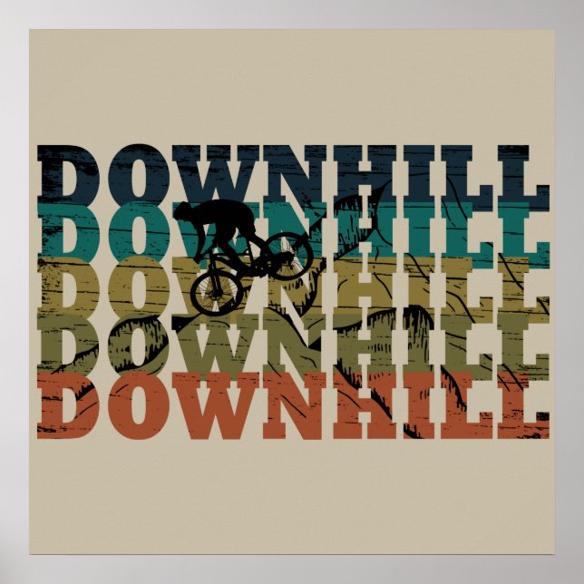 downhill mountain biking poster (Front)