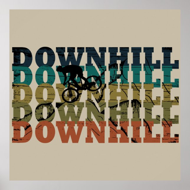 downhill mountain biking poster (Front)