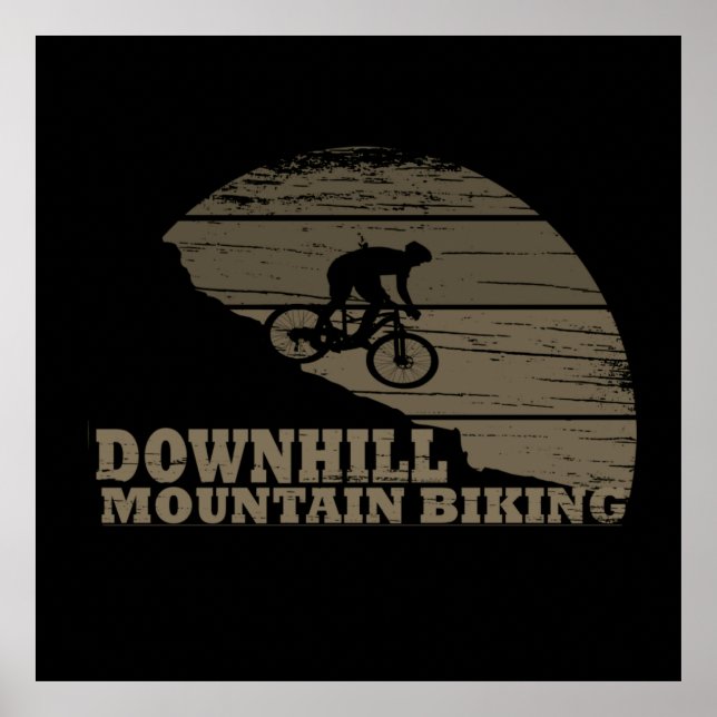 downhill mountain biking poster (Front)