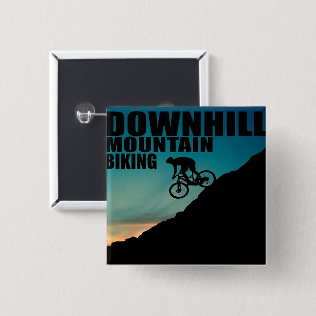Downhill MTB 2 Inch Square Button (Front & Back)
