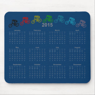 Downhill MTB jump calendar 2015 Mouse Pad