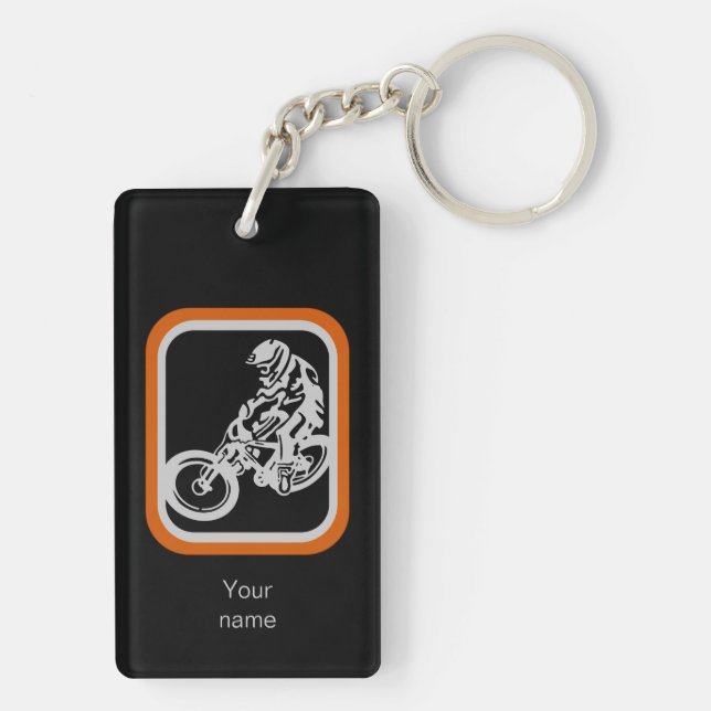 Downhill MTB Keychain (Back)