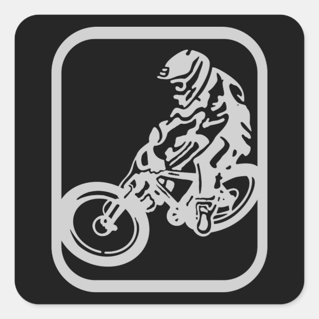 Downhill MTB Square Sticker (Front)