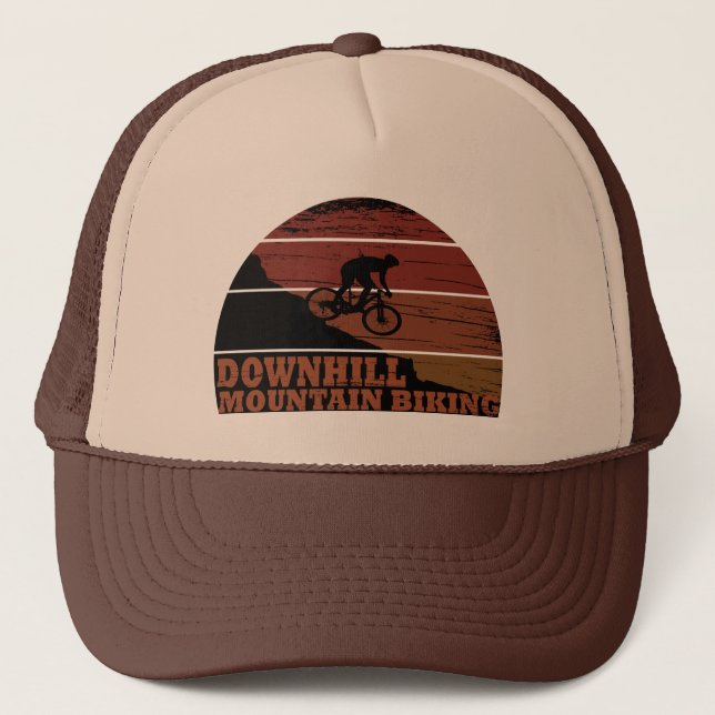 downhill off road mountain biking trucker hat (Front)