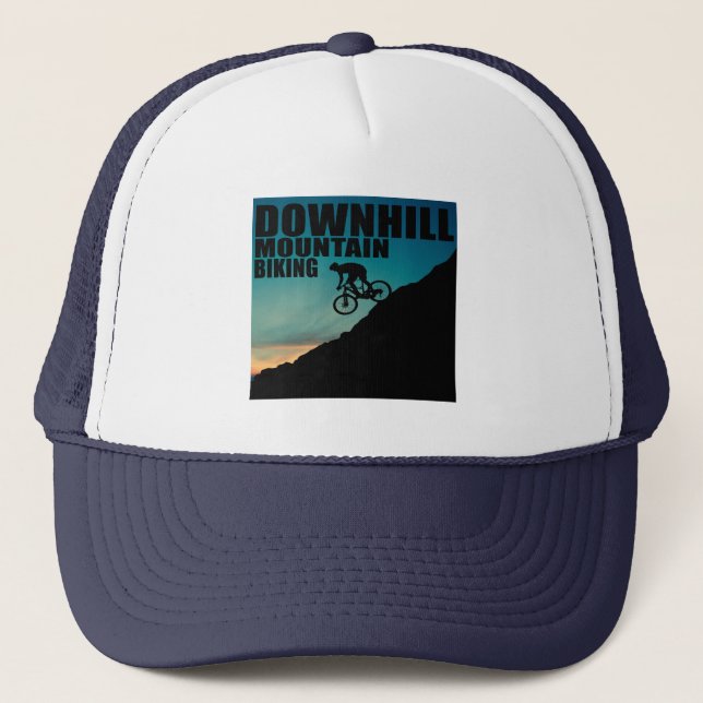 downhill off road mountain biking trucker hat (Front)