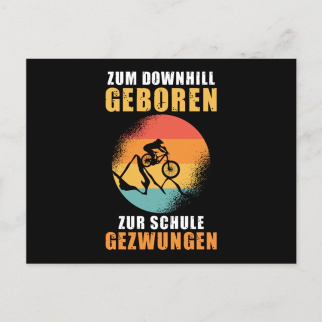 Downhill School Saying Postcard (Front)