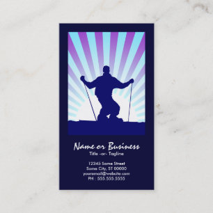 downhill ski business card