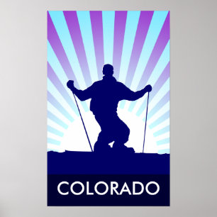 downhill ski colorado poster