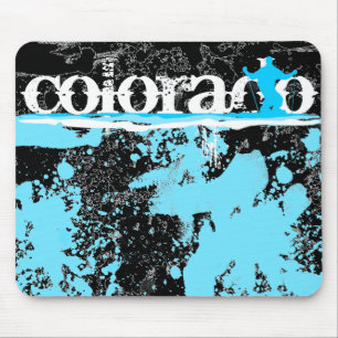 downhill ski stripes : colorado mouse pad