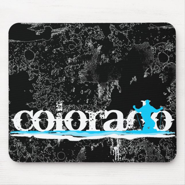 downhill ski stripes : colorado mouse pad (Front)