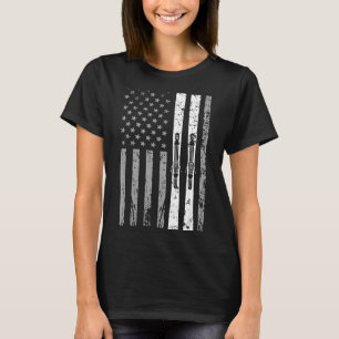 Downhill ski team 4th of july usa american flag T-Shirt