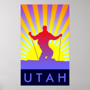 downhill ski UTAH Poster