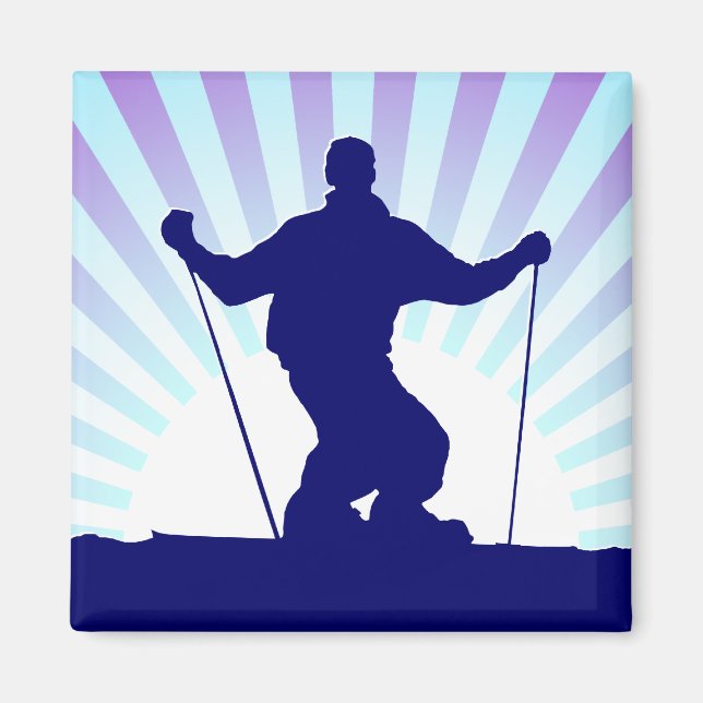 downhill skier magnet (Front)