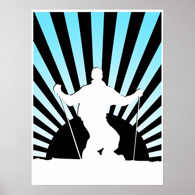 downhill skier poster (Front)