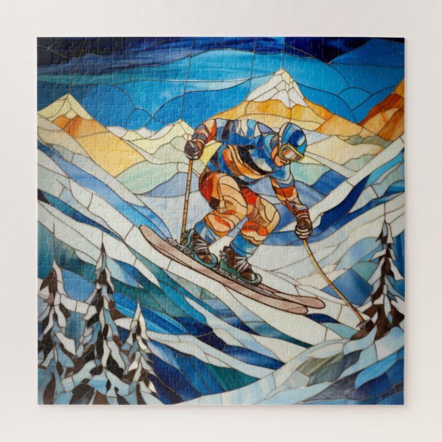 Downhill Skier Puzzle (Vertical)