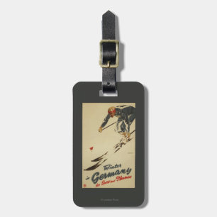 Downhill Skier - Sport and Pleasure Promo Luggage Tag