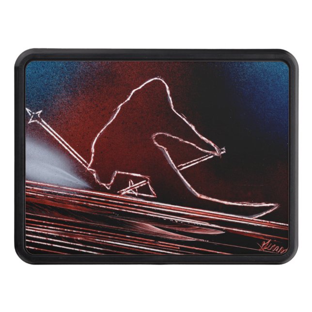 Downhill Skier Trailer Hitch Cover (Front)
