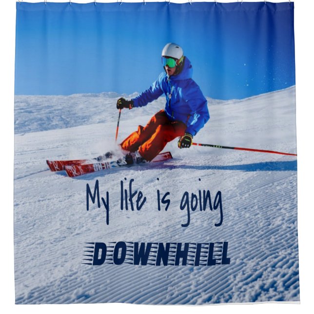 Downhill Skiing Funny Motivational Snow Ski (Front)