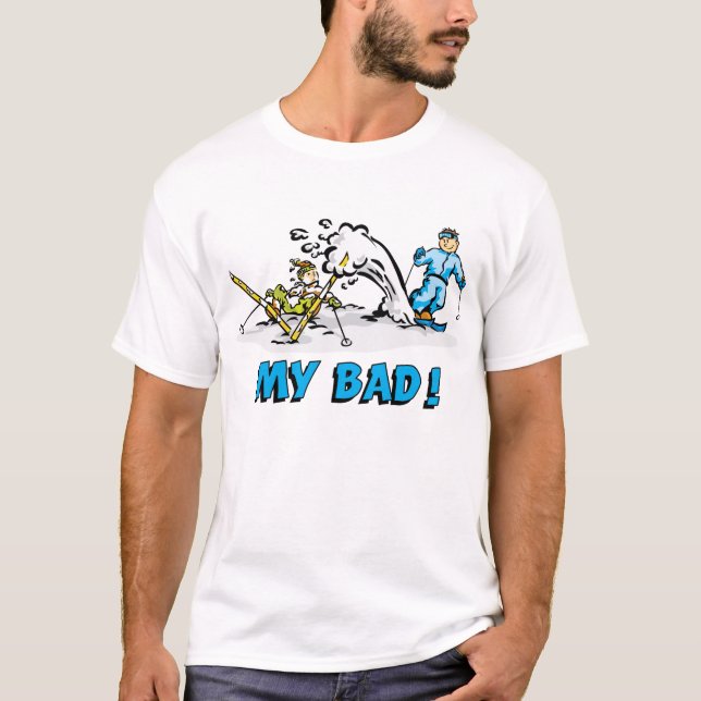 Downhill Snow Skiing T-Shirt (Front)