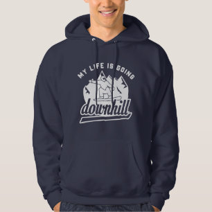 Downhill Snowboarding Hoodie
