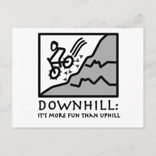 Downhill Thrill Mountain Biking Postcard