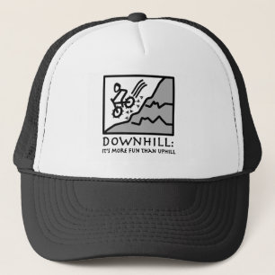 Downhill Thrill Mountain Biking Trucker Hat