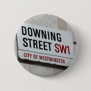 Downing Street Sign 2 Inch Round Button