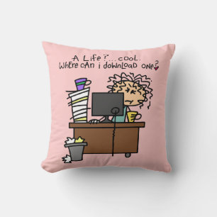 Download Life Humour Throw Pillow