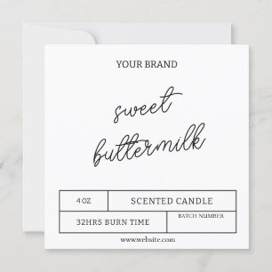 Downloadable Candle Labels Invitation