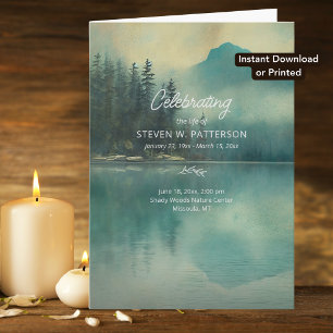 Downloadable Celebration of Life Program, Nature Card