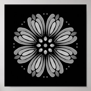 Downloadable Dot Your Own Floral Mandala  Poster