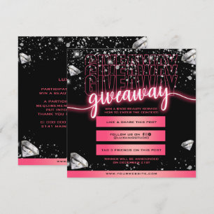 Downloadable Giveaway Announcement Contest Card
