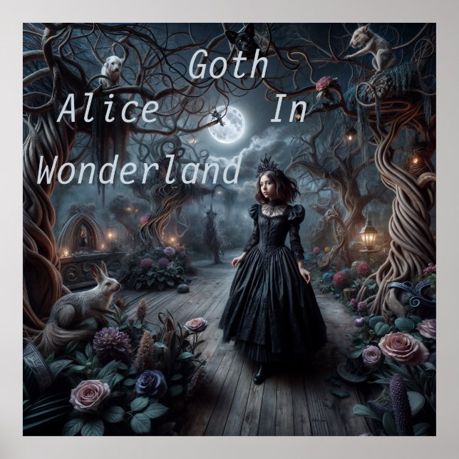 downloadable Gothic Alice in Wonderland Poster (Front)